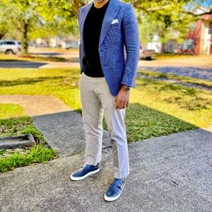 SUITSUPPLY Washington Blue Linen jacket US 42R/ EU52R.